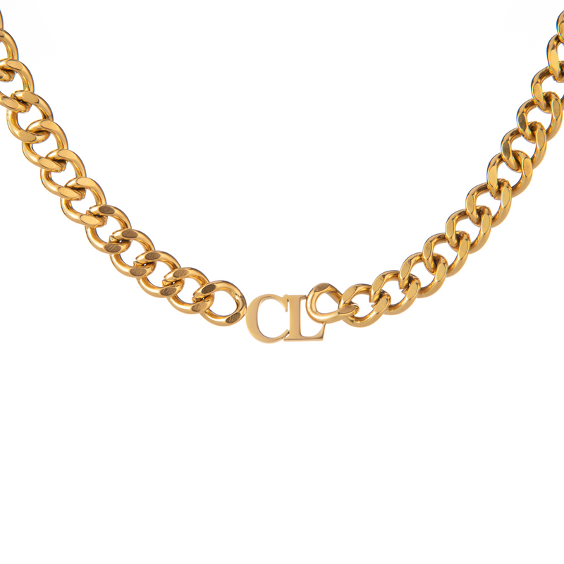 Personalised Curb Chain Necklace with Initials