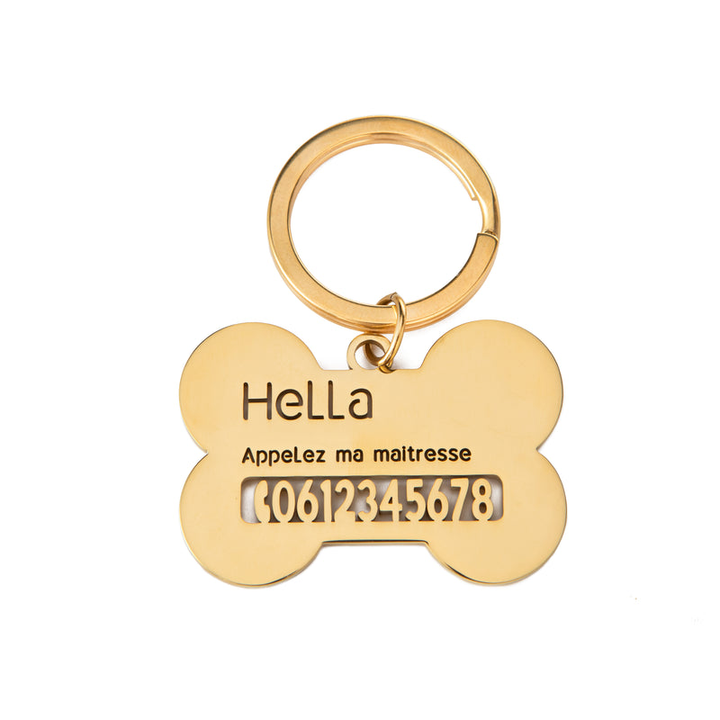 Personalised Bone-Shaped Pet ID Tag