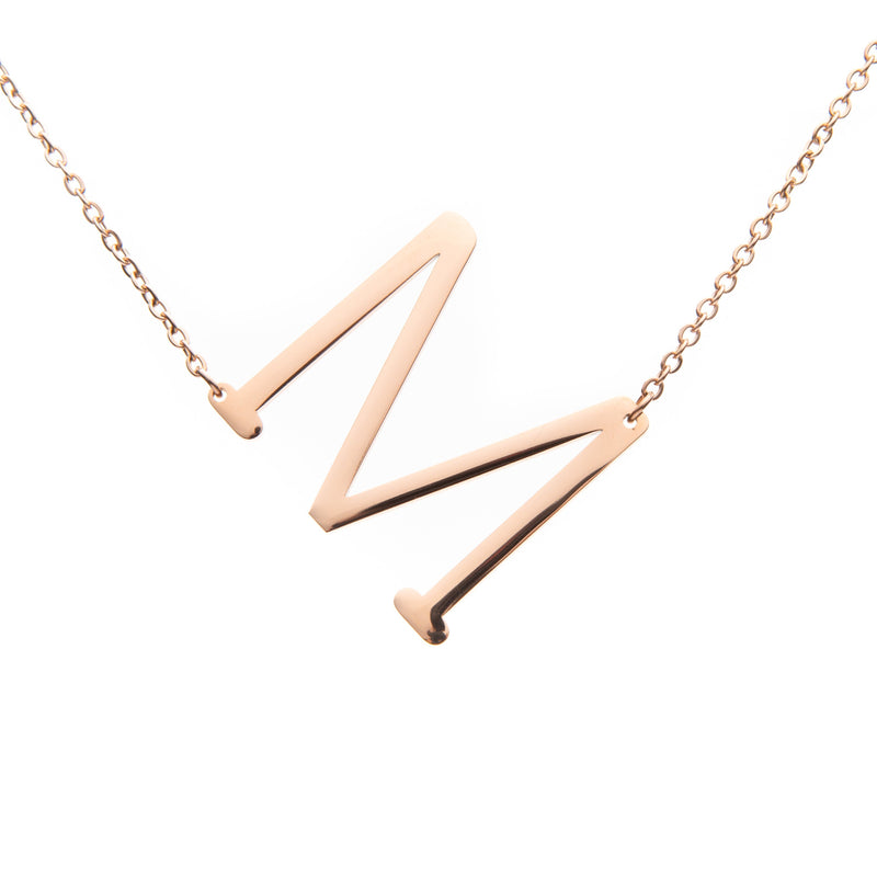 Custom Initial Necklace – Asymmetrical Letter Pendant