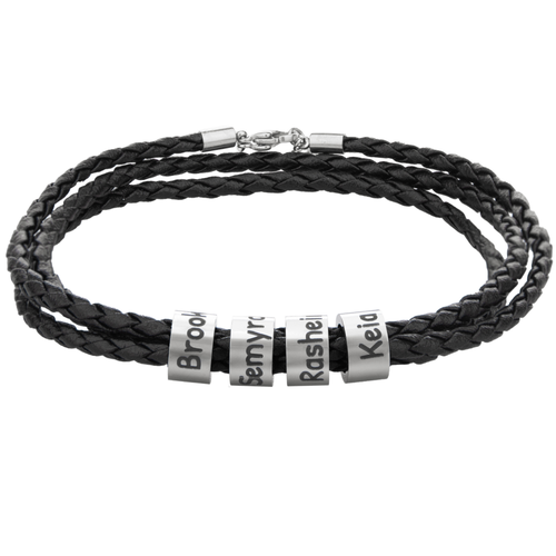 Personalised Faux Leather Men's Bracelet