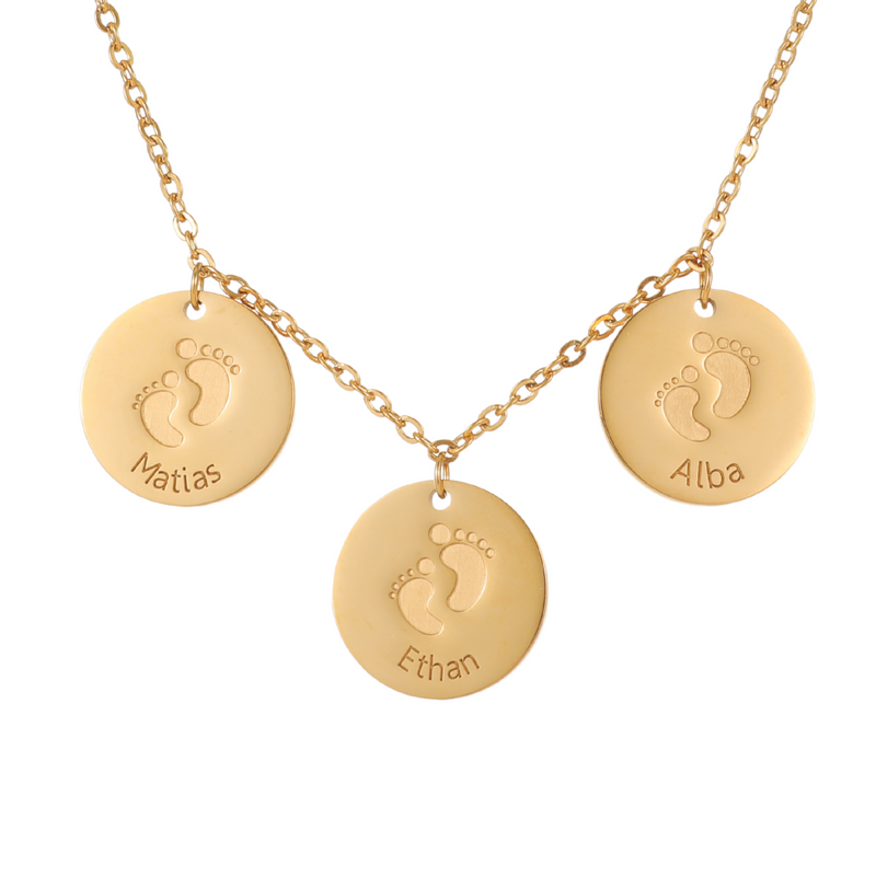 Personalised Baby Discs Pendant Necklace