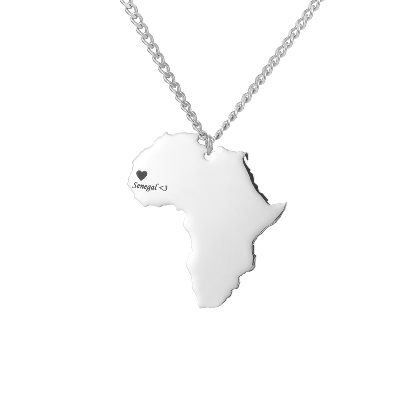 Personalised Map Pendant – Country, City, Island, or Continent