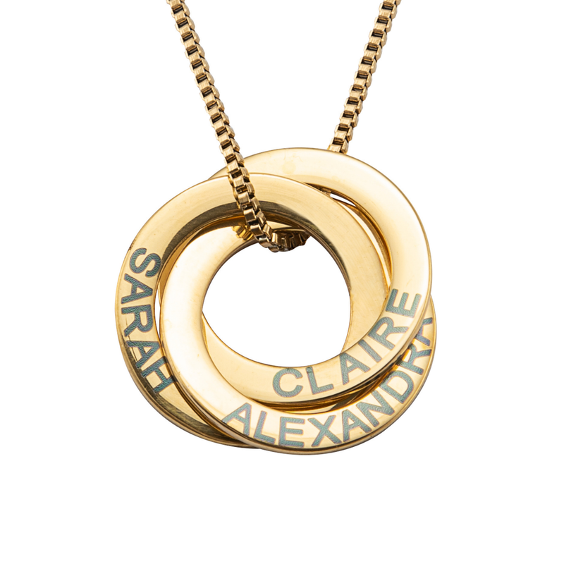 Intertwined Love Rings Necklace