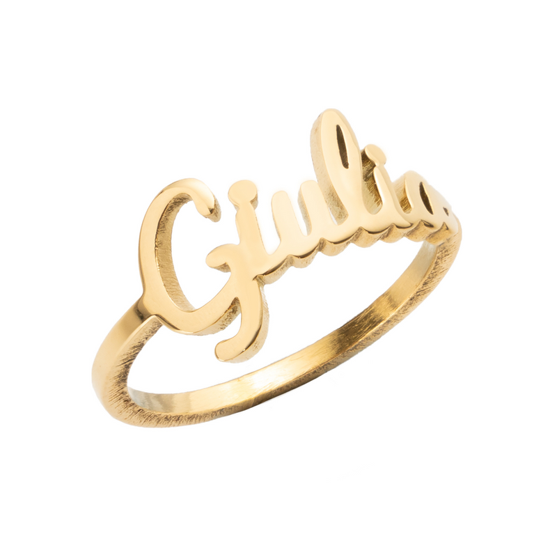 Personalised Cursive Name Ring
