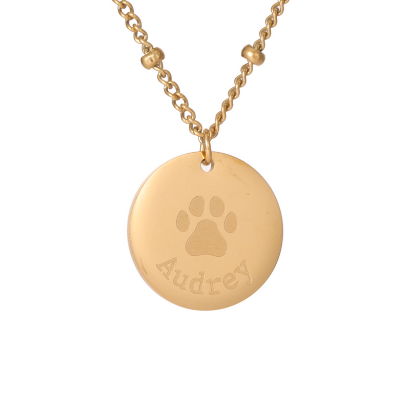 Personalised Paw Print Necklace