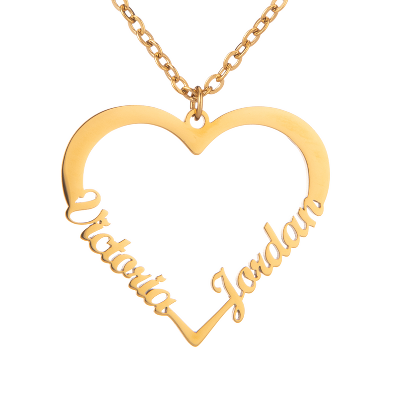 Two-Name Heart Custom Necklace