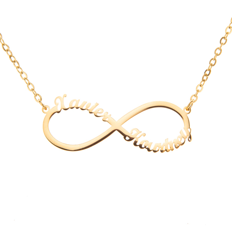 Infinity Personalised Name Necklace – Two Names