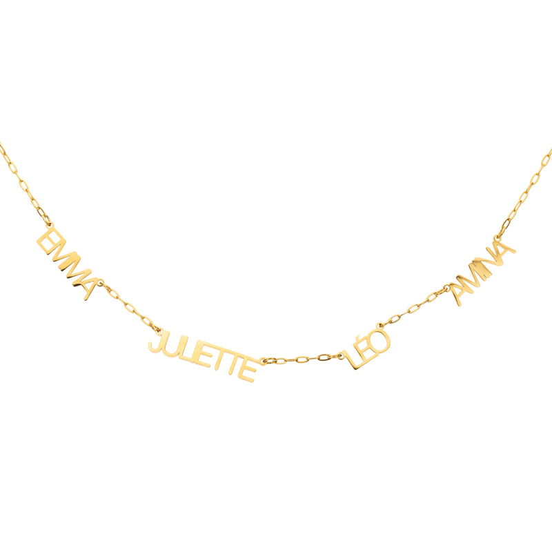 Capital Letters Multi-Name Necklace