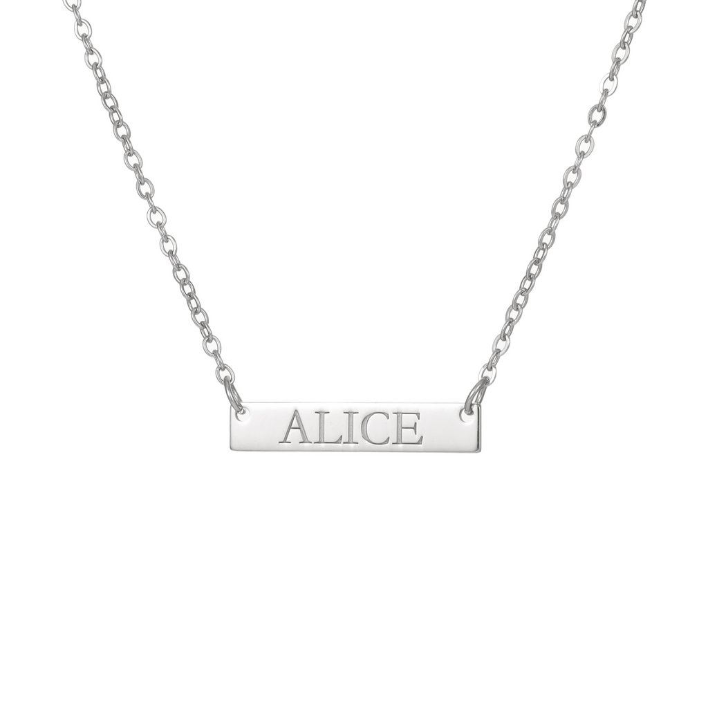 Engraved Bar Necklace