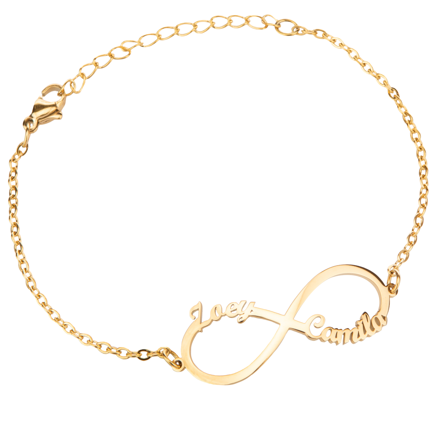 Personalised Two-Name Infinity Bracelet/Anklet