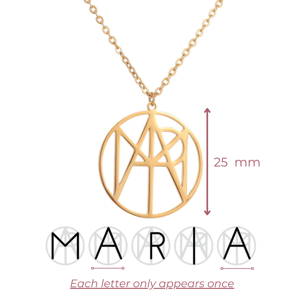 Personalised Monogram Medallion Necklace
