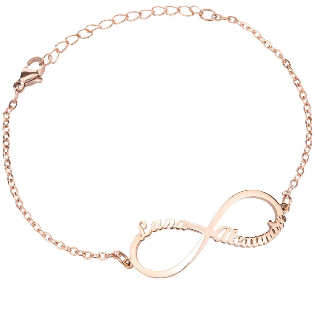 Personalised Two-Name Infinity Bracelet/Anklet