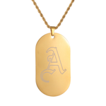 Kids Personalised Initial Tag Necklace
