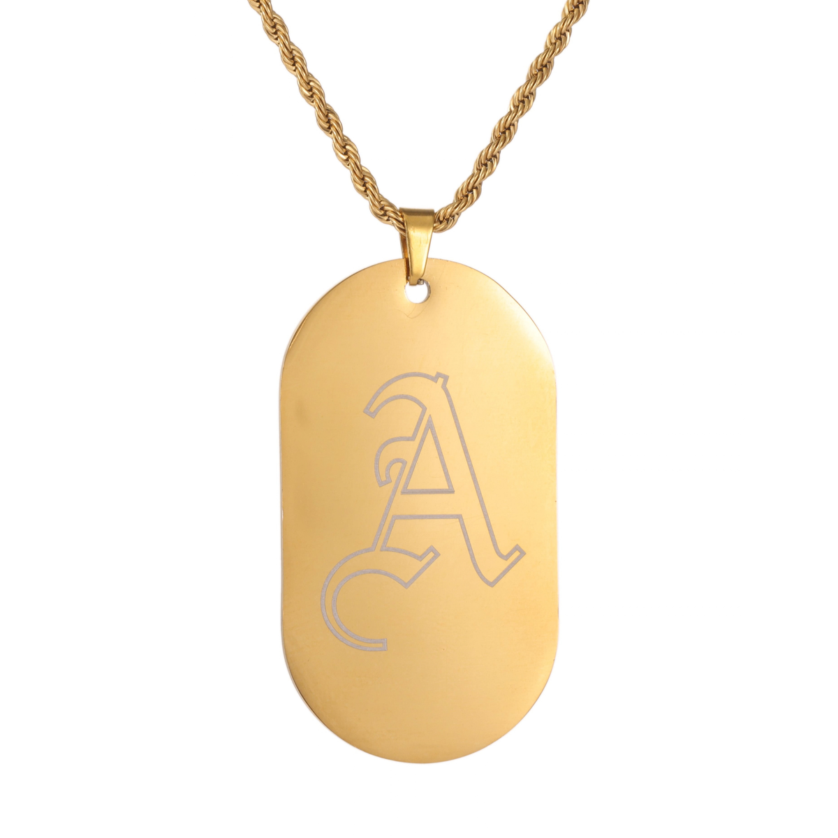Kids Personalised Initial Tag Necklace