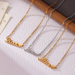 Kids Name Necklace with Heart
