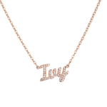 Kids Personalised Crystal Name Necklace