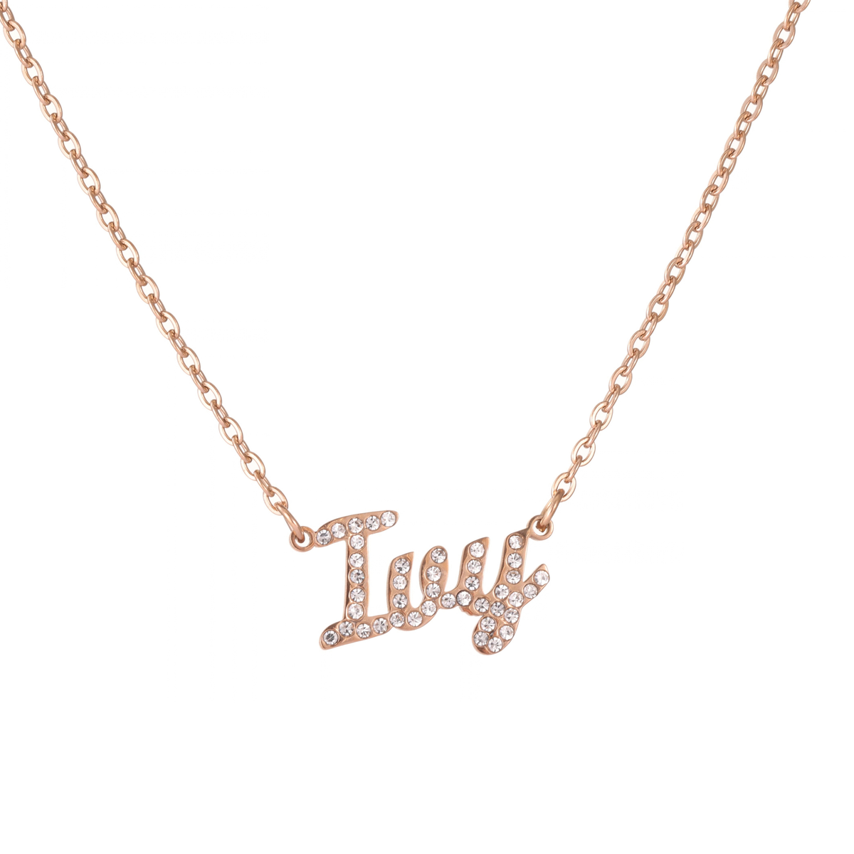 Kids Personalised Crystal Name Necklace