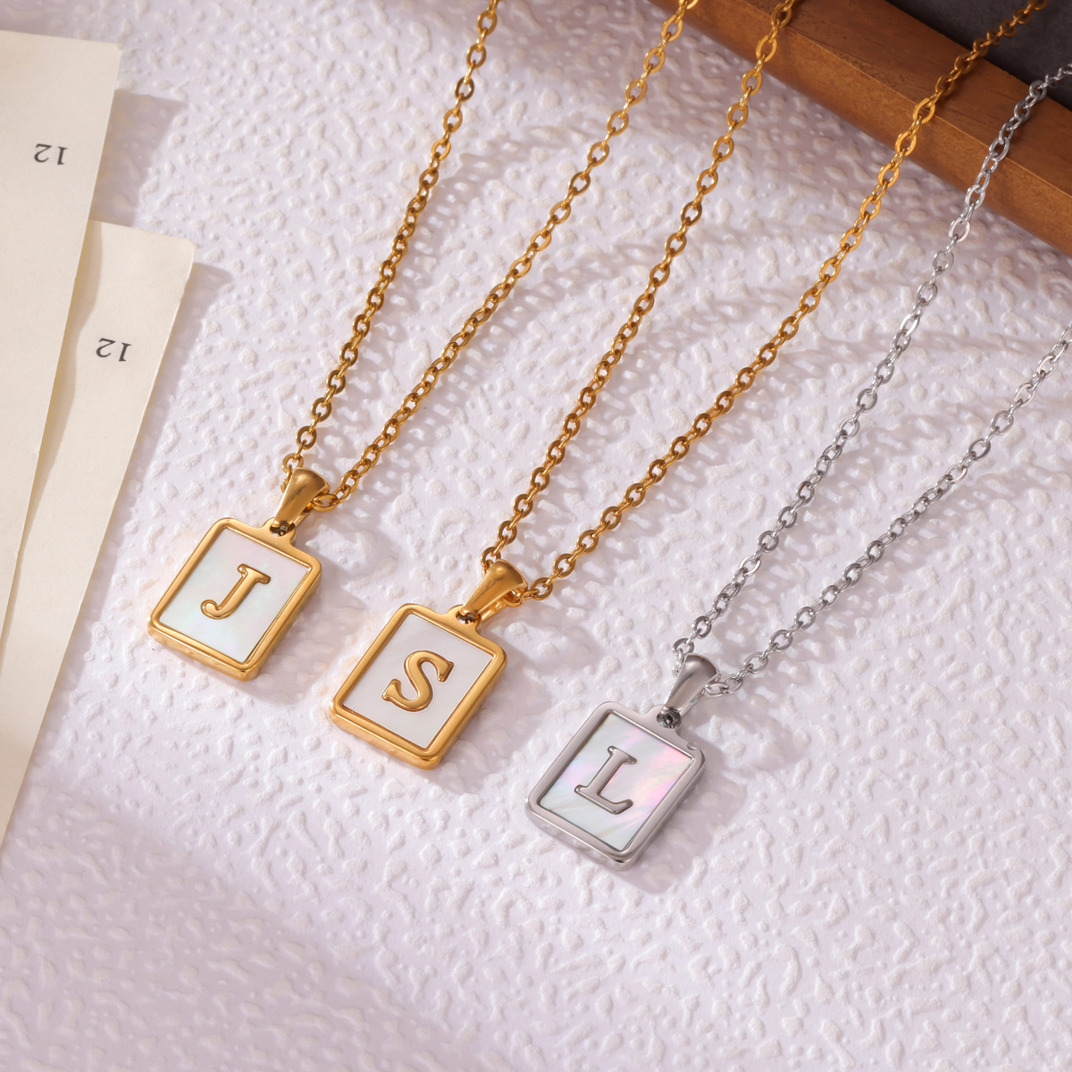 Kids Personalised Pearlescent Initial Necklace