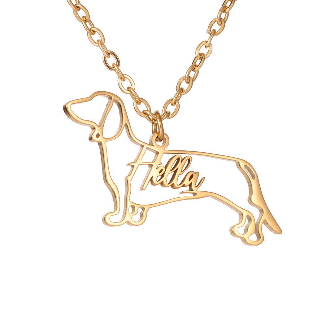 Personalised Animal Silhouette Necklace with Name