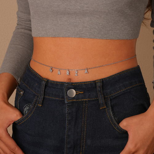 Golden Muse – Personalised Name Body Chain