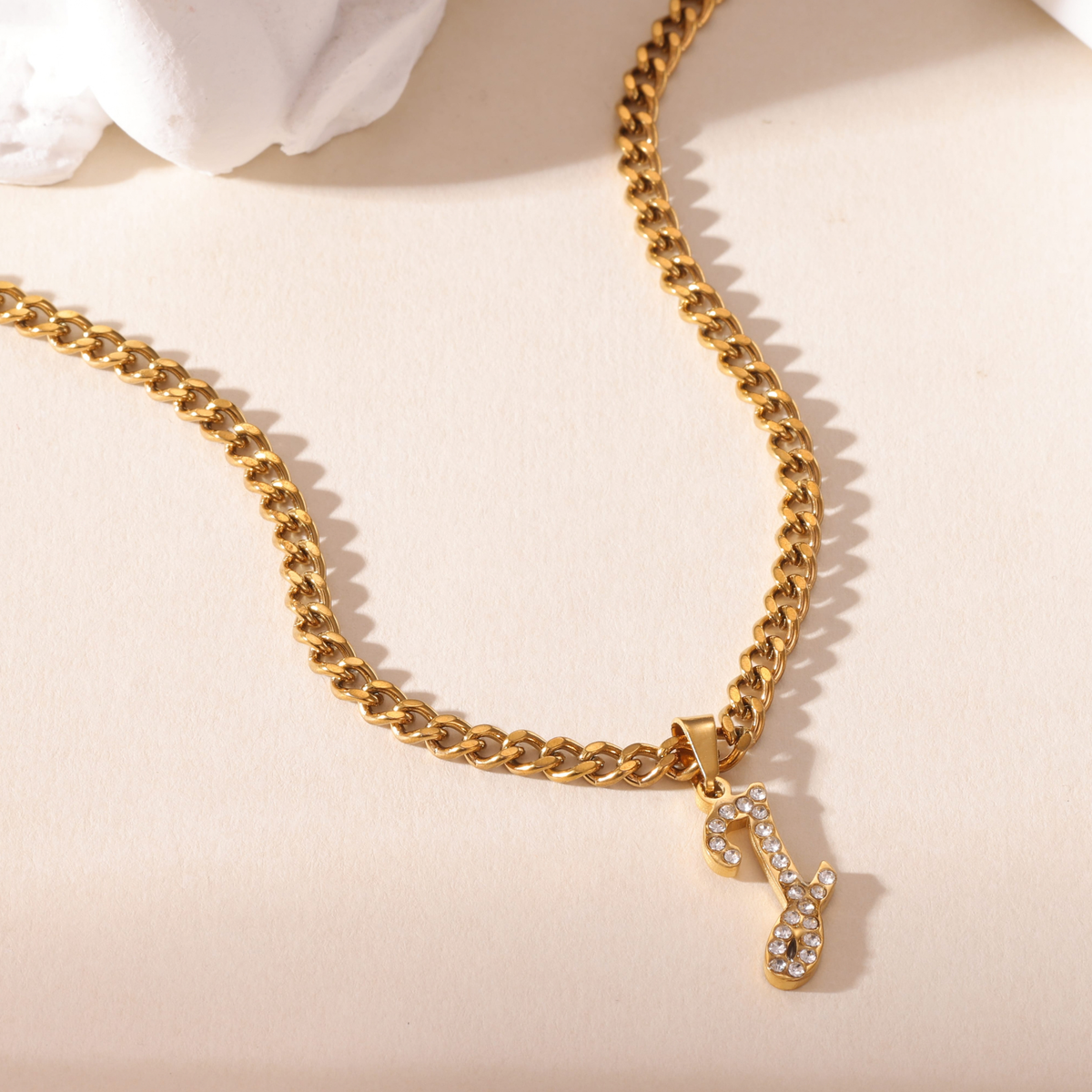 Kids Personalised Crystal Initial Necklace