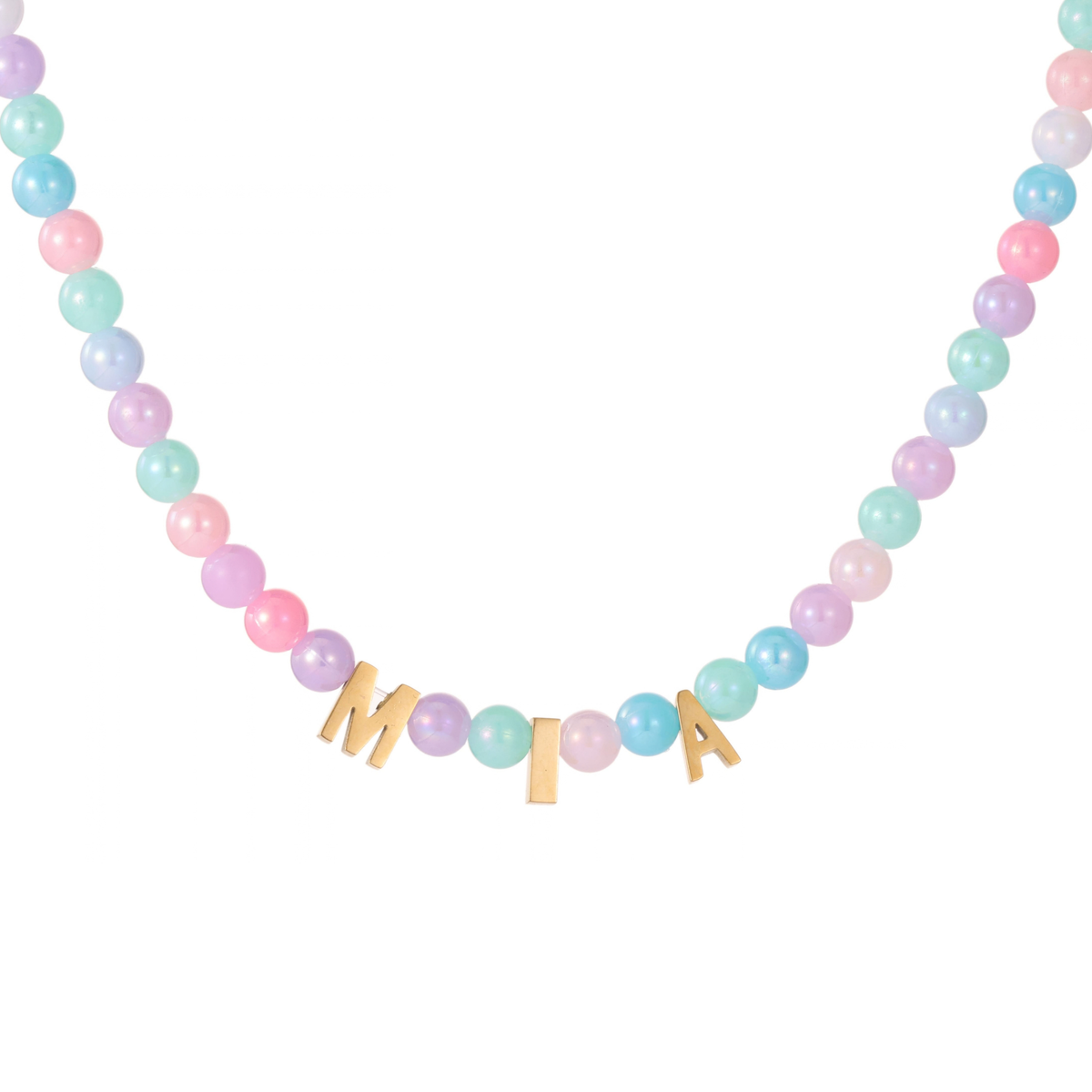 Kids Colourful Bead Name Necklace