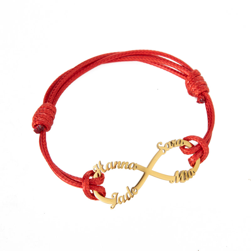 Personalised Infinity Cord Bracelet