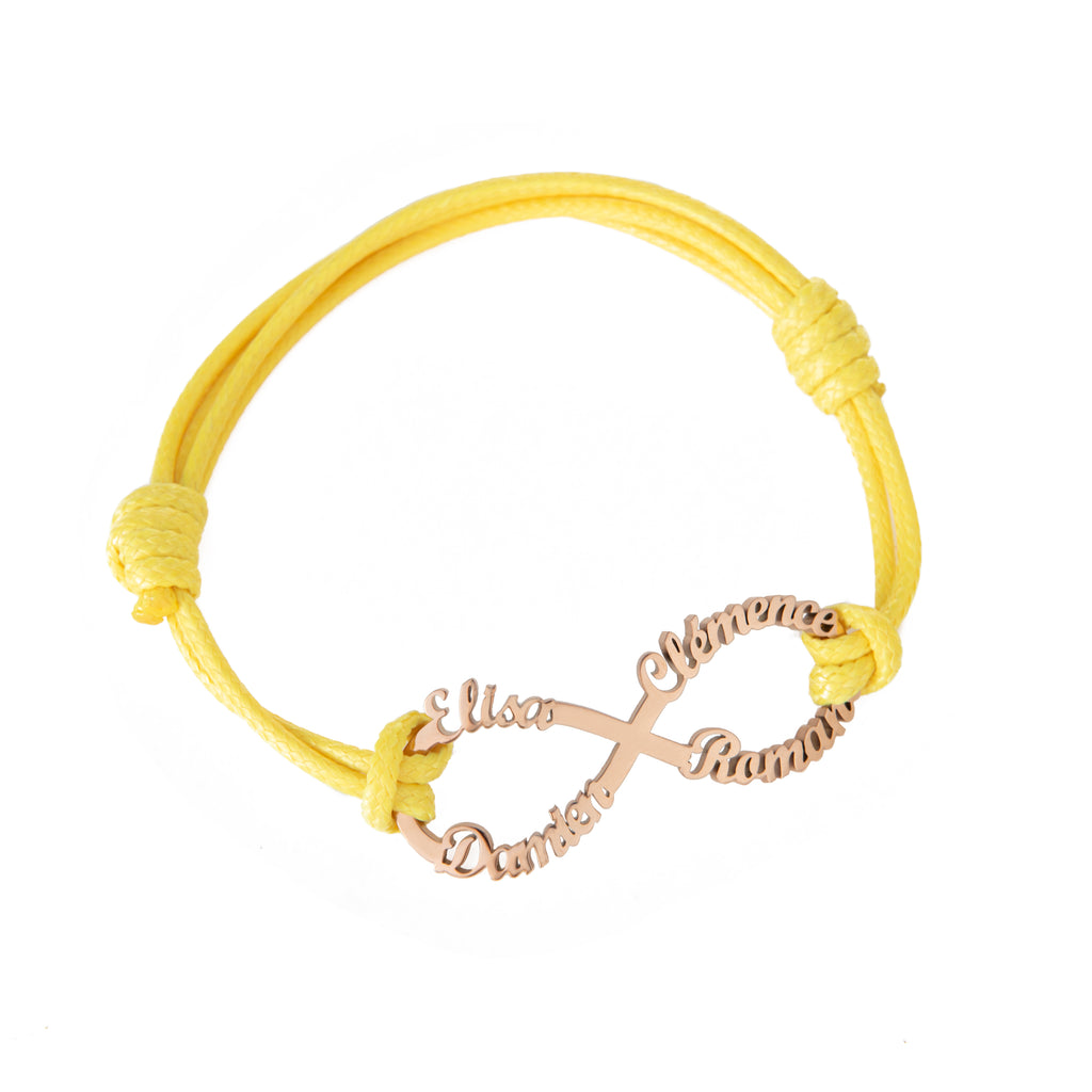 Personalised Infinity Cord Bracelet