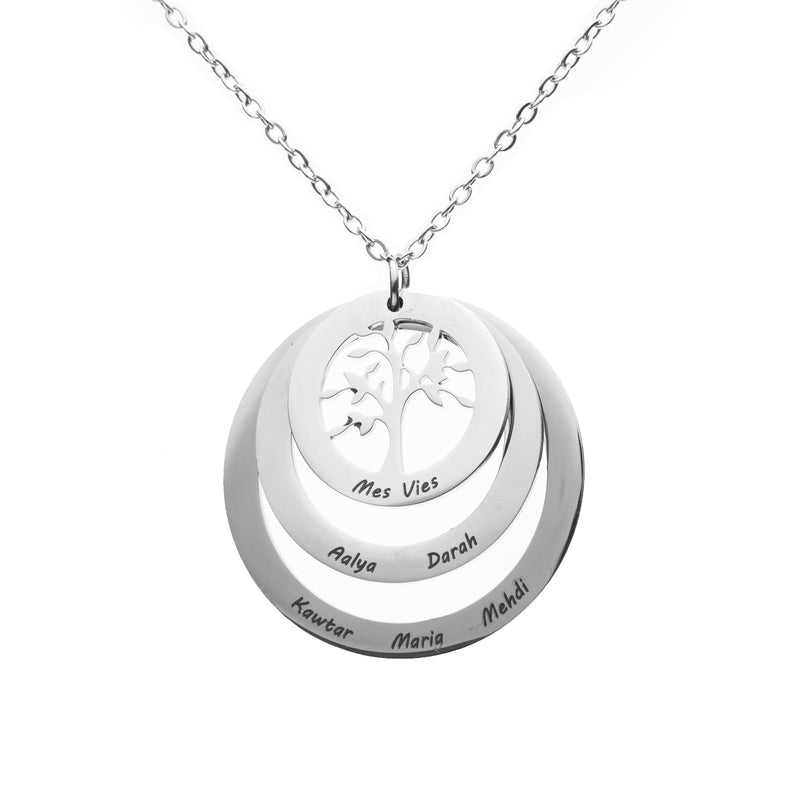 Circle Tree of Life Family Necklace