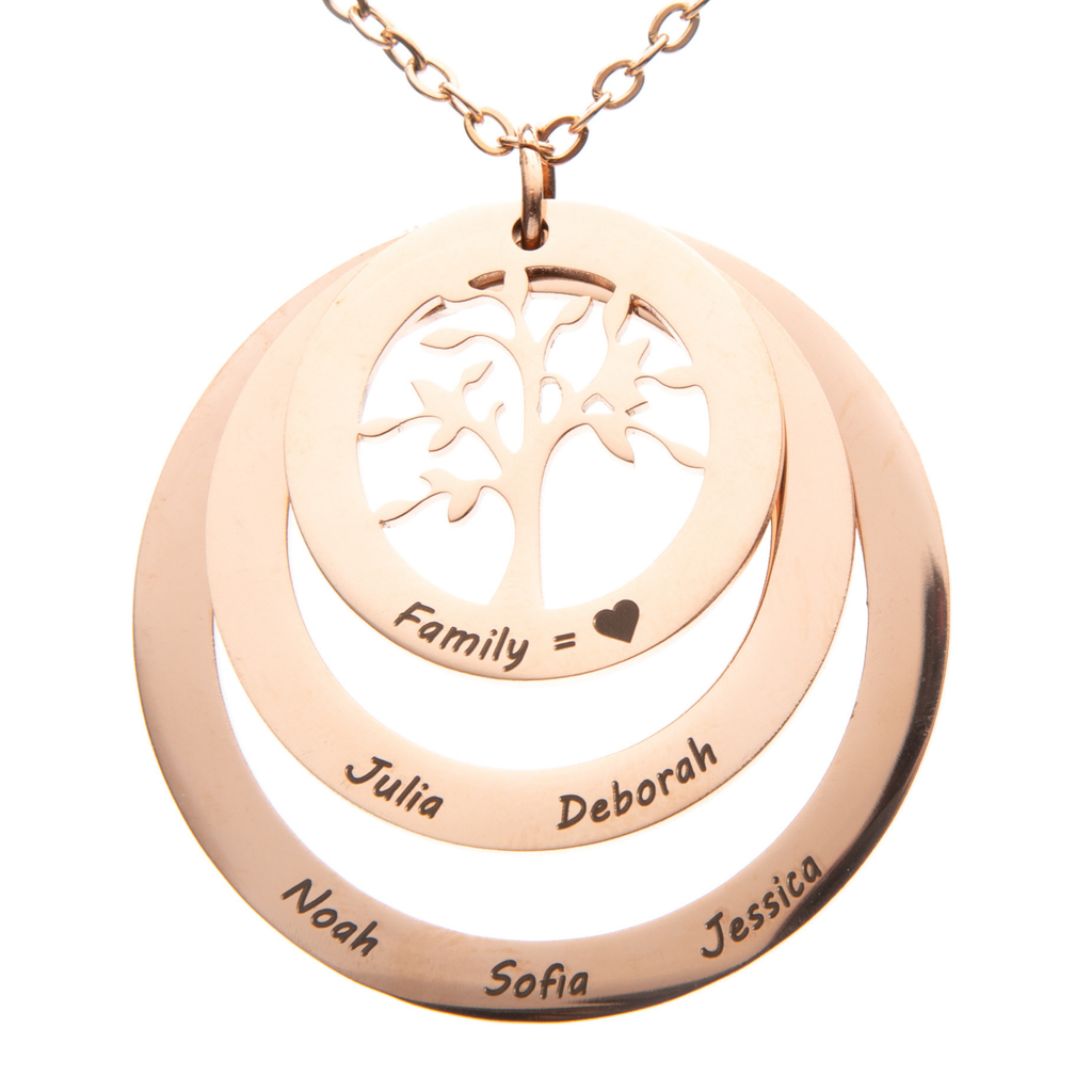 Circle Tree of Life Family Necklace