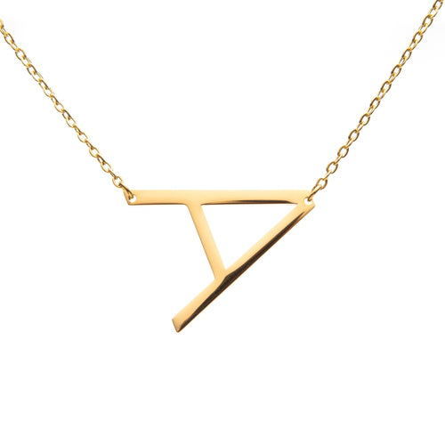 Custom Initial Necklace – Asymmetrical Letter Pendant