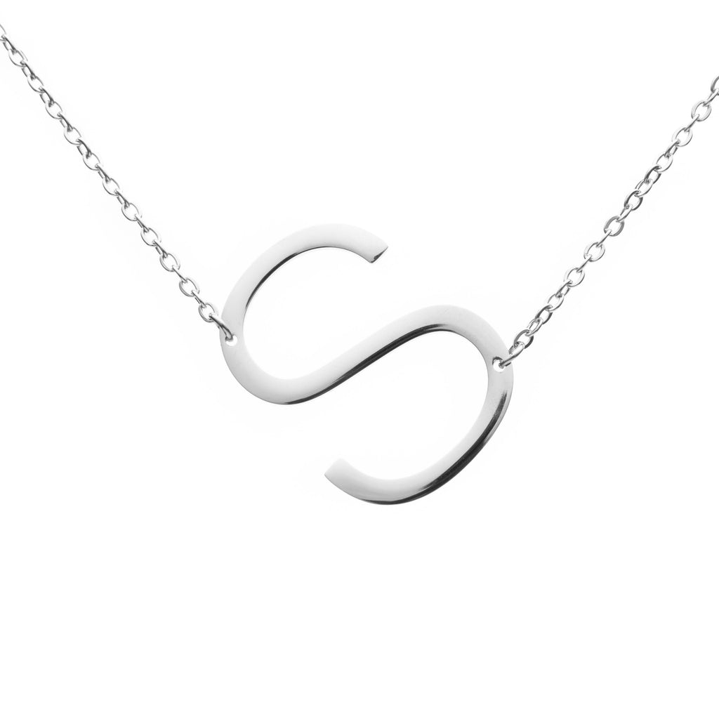 Custom Initial Necklace – Asymmetrical Letter Pendant