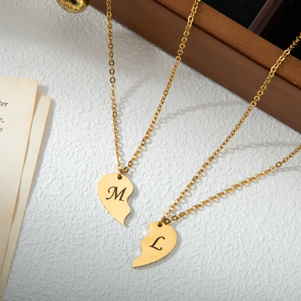 Personalised Split Heart Necklace