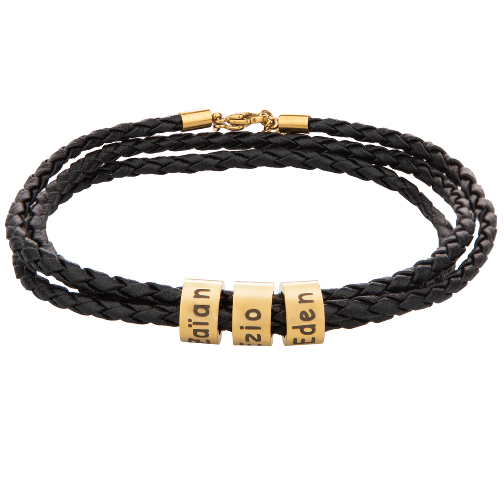 Personalised Faux Leather Men's Bracelet