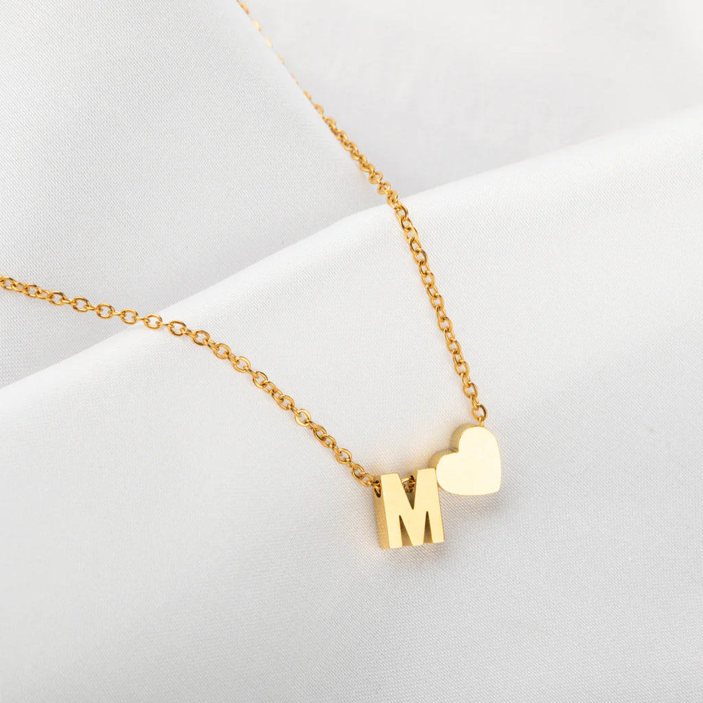 Personalised Initial Heart Necklace