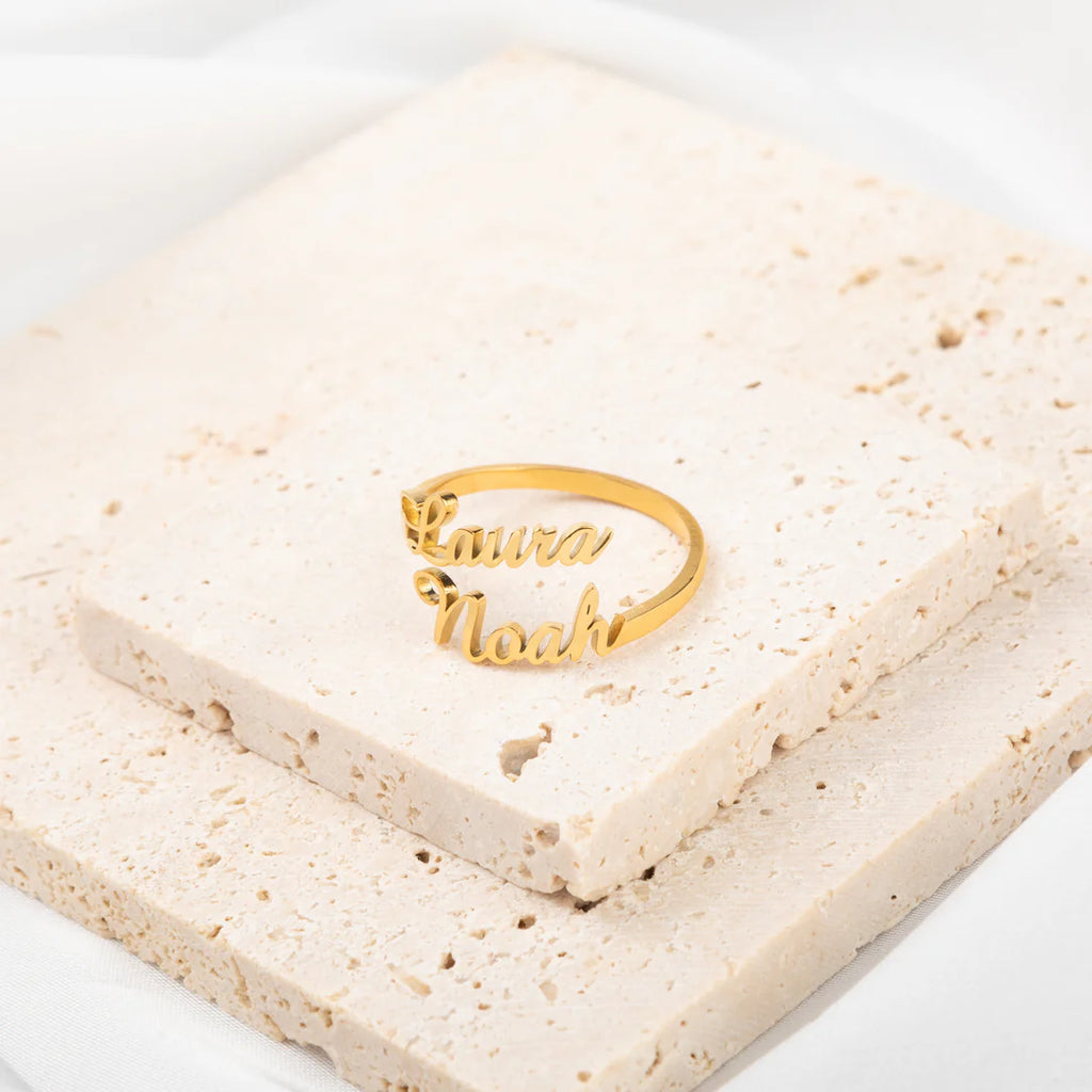 Personalised Two-Name Ring