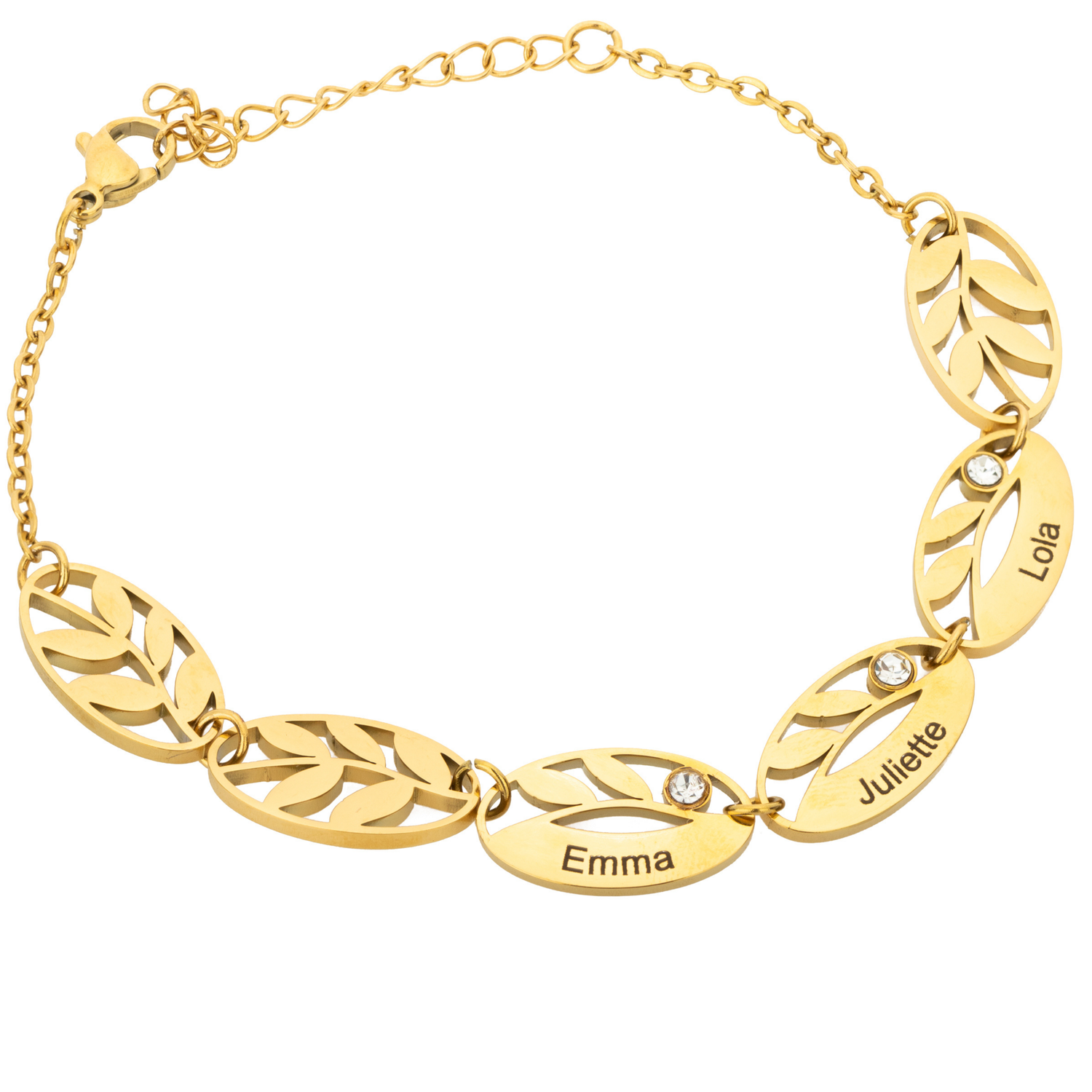 Personalised Multi-Leaf Bracelet