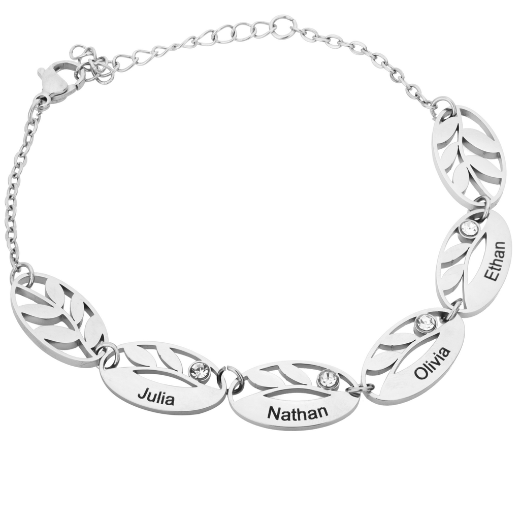Personalised Multi-Leaf Bracelet
