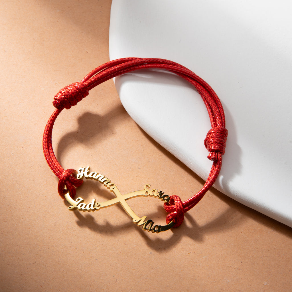 Personalised Infinity Cord Bracelet