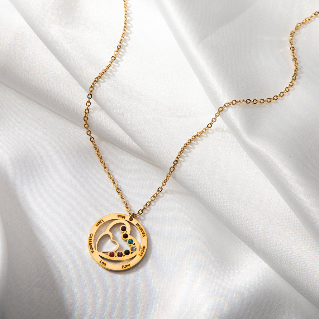 Personalised Family Birthstone Necklace