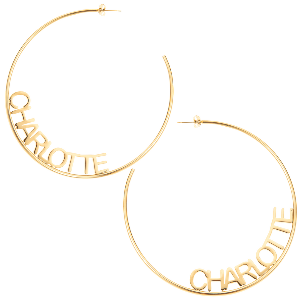 Personalised Open Hoop Earrings