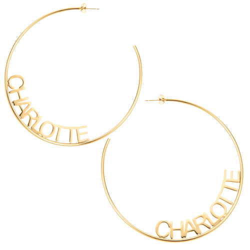 Personalised Open Hoop Earrings
