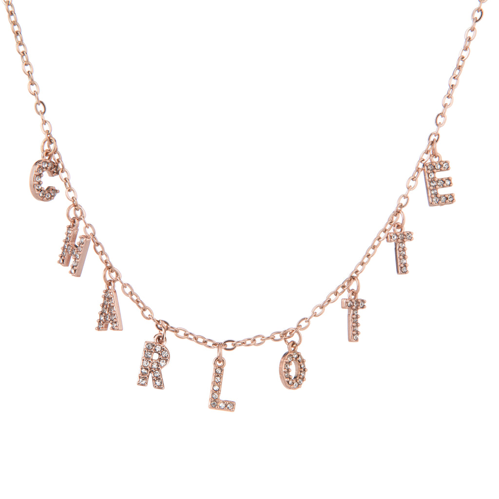 Personalised Name Necklace with Crystal Letter Charms