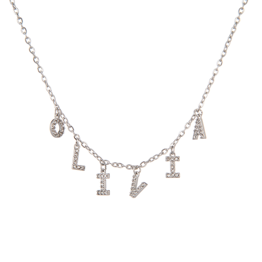 Personalised Name Necklace with Crystal Letter Charms