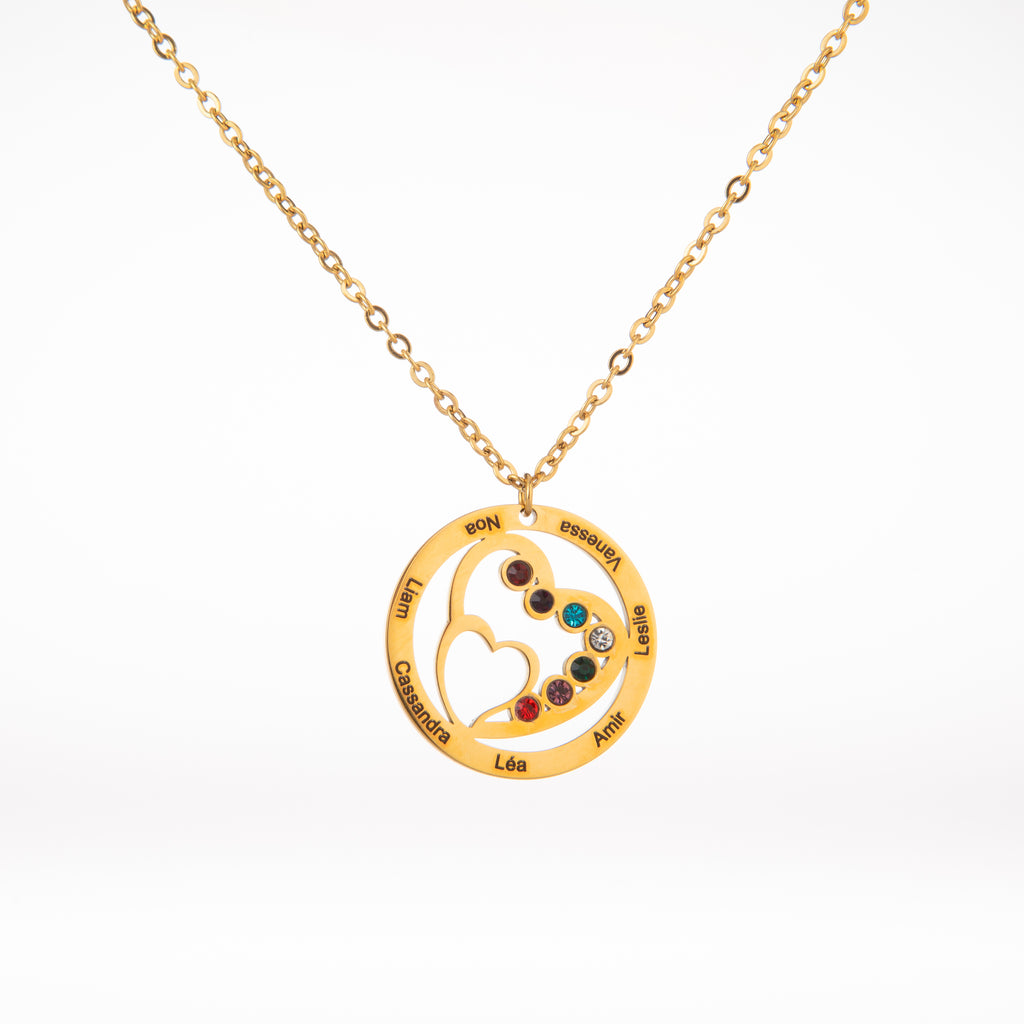 Personalised Family Birthstone Necklace
