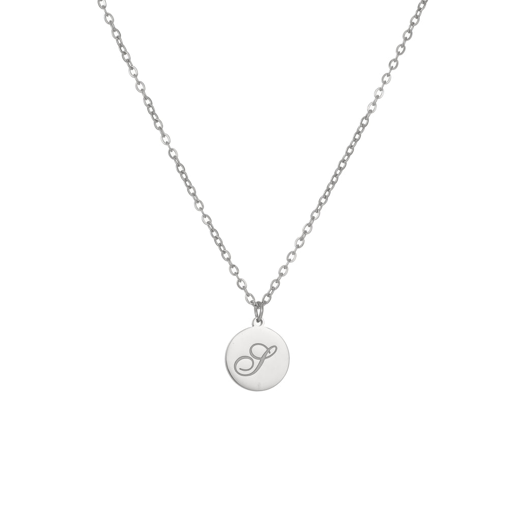 Round Initial Custom Pendant Necklace