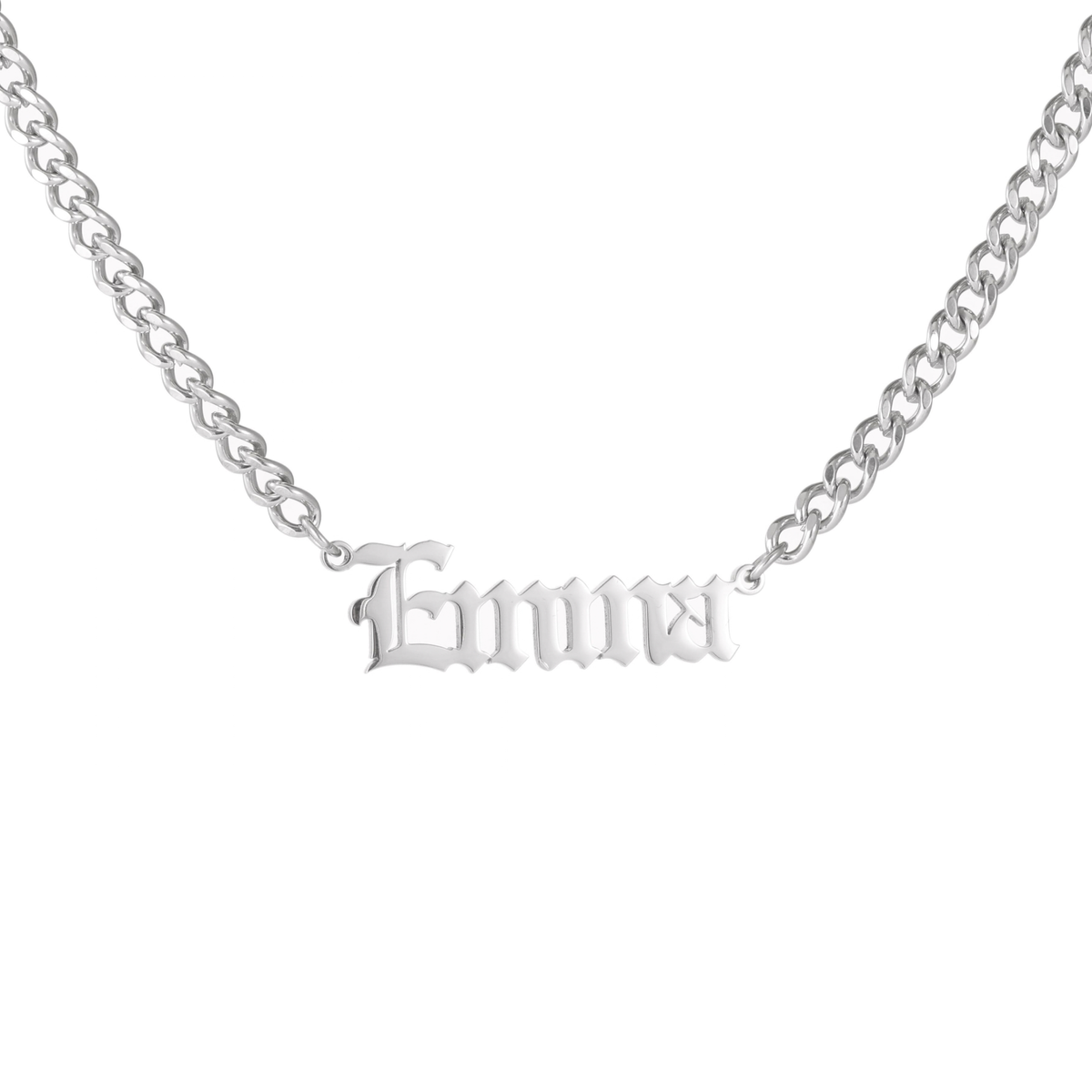 Kids Personalised Gothic Name Necklace