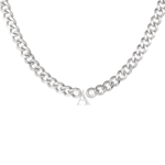 Kids Initial Necklace with XL Cuban Chain