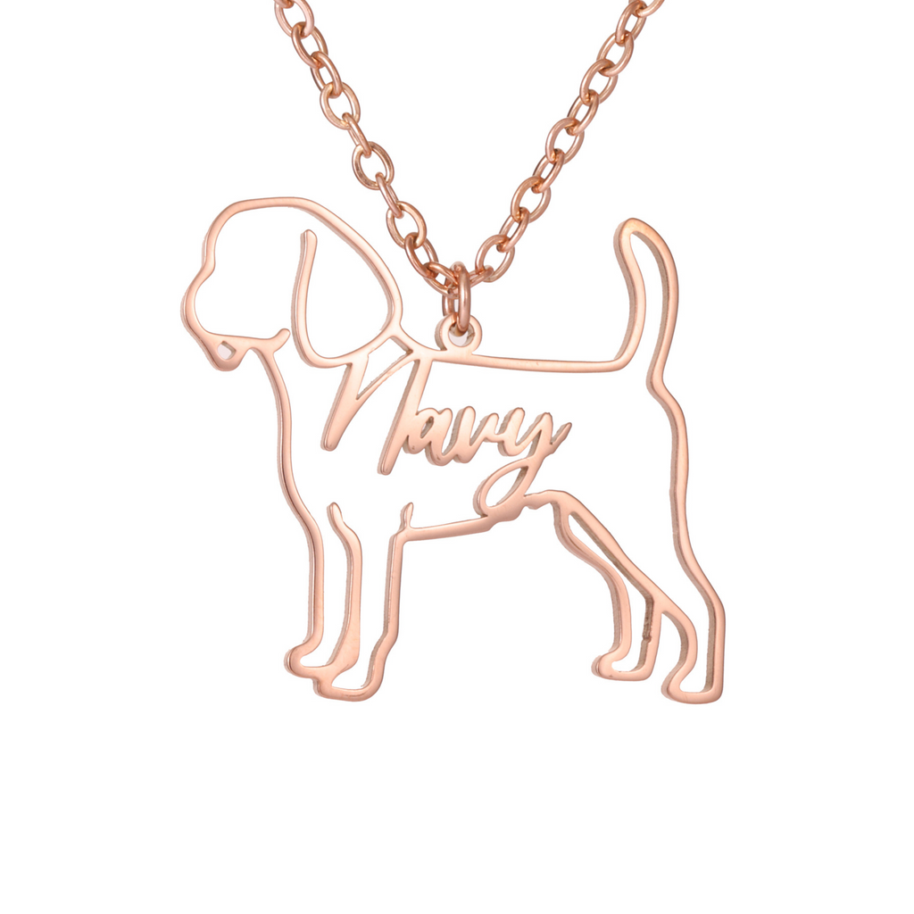 Personalised Animal Silhouette Necklace with Name