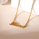 Kids Name Necklace with Heart